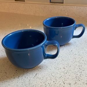 2 Fiestaware jumbo cups in lapis